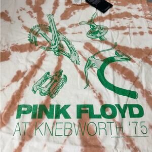 Pink Floyd Knebworth 75 Tie Dye Band Tee Junk Food Graphic Shirt Medium NWT